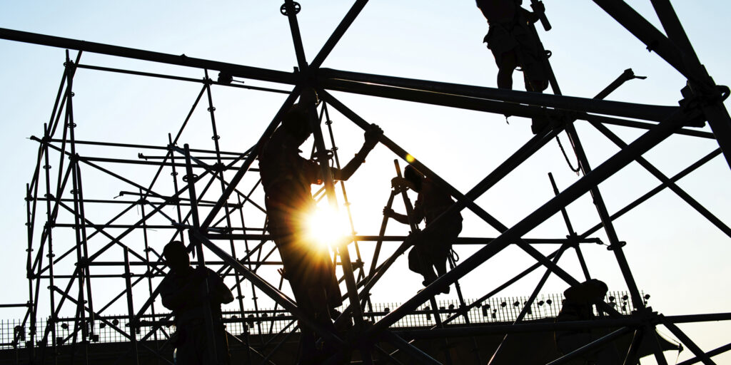 working on scaffolding